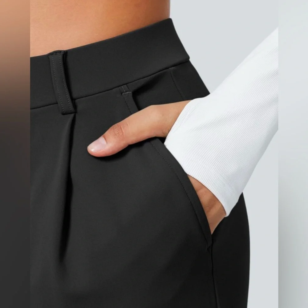 NWOT Halara Black Straight Leg, High Waisted Dress Pants‎ XL Regular